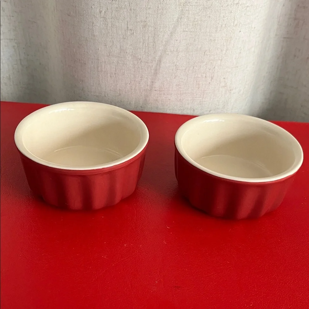 good cook Ceramic Red & White Creme Brulee Dish - Swanky Barn set of 2